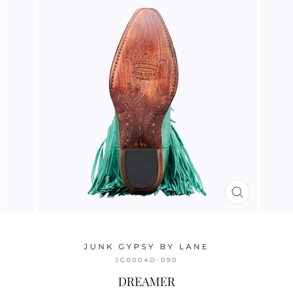 Junk Gypsy Lane Fringe Teal Cowboy 🤠 Boots 7.5 7 - Picture 10 of 16